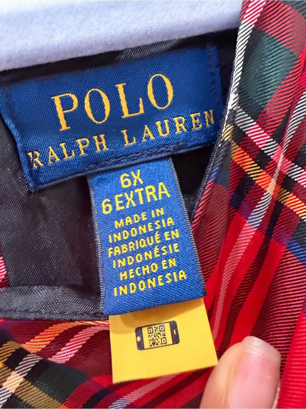 Ralph Lauren Red Tartan Plaid Dress with Black Sash